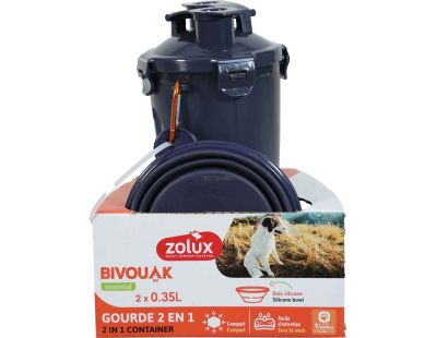 Gourde 2 en 1 Bivouak 700 ml (Bleu)