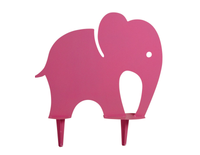 Grand éléphant rose déco en fer