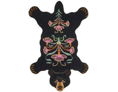 Grand tapis en laine Ours (Noir)