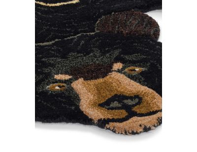 Grand tapis en laine Ours (Noir)