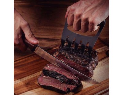 Griffe ours en inox et bois Churrasco