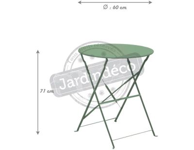 Table ronde en acier 60 cm Cuba (Amande)