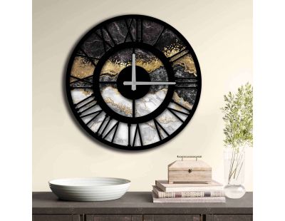 Horloge en MDF marbures 52 cm