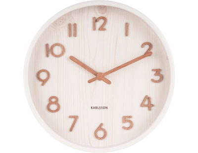 Horloge en bois Pure 22 cm (Blanc)