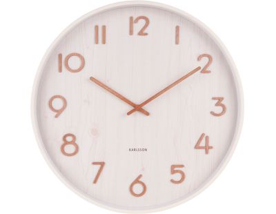 Horloge en bois Pure 40 cm (Blanc)