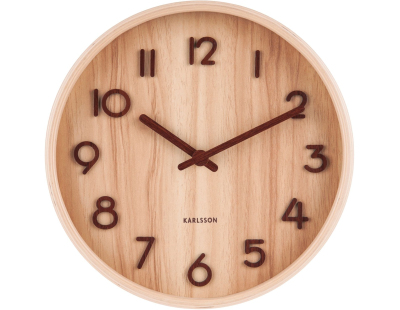 Horloge en bois Pure 22 cm (Naturel)