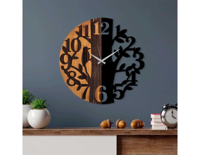 Horloge en bois et métal Clock (Arbre)