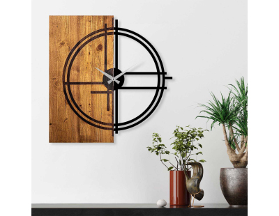 Horloge en bois et métal Clock (Cercle)