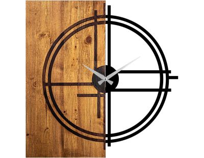 Horloge en bois et métal Clock (Cercle)