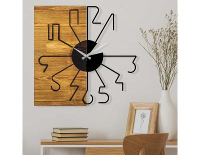 Horloge en bois et métal