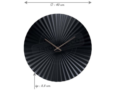 Horloge design en métal Sensu (Noir)