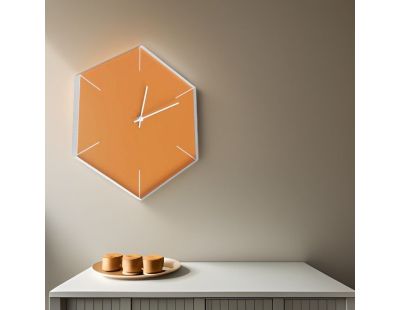 Horloge loft Héxagona 30 x 35 cm (Orange)