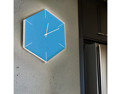 Horloge loft Héxagona 30 x 35 cm (Bleu)