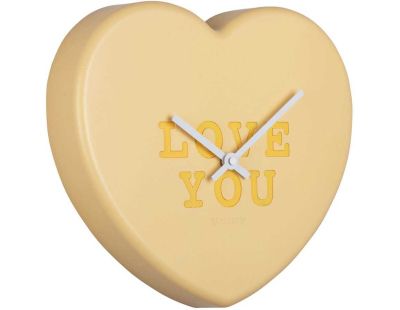 Horloge à message Heart Candy (Jaune pâle)