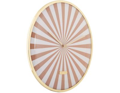 Horloge en métal Candy Swirl Dome (Marron clair)