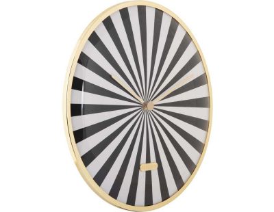 Horloge en métal Candy Swirl Dome (Noir)