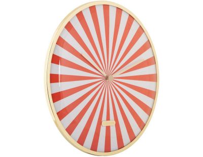 Horloge en métal Candy Swirl Dome (Orange)