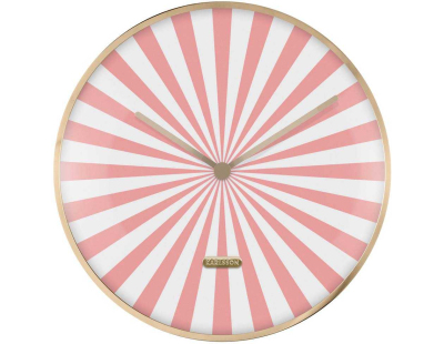 Horloge en métal Candy Swirl Dome (Rose)