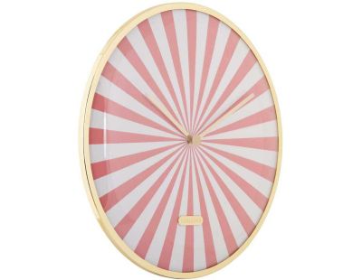 Horloge en métal Candy Swirl Dome (Rose)