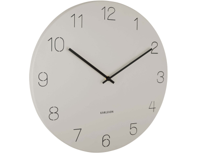 Horloge en métal chiffres gravés Charm (Gris clair)