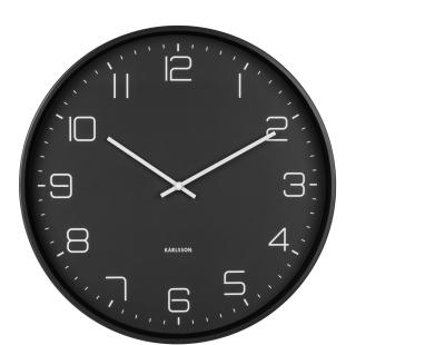 Horloge en métal mat Lofty (Noir)