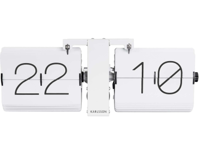 Horloge moderne Flip No Case (Blanc)