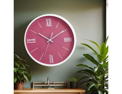 Horloge moderne Rose 36 cm