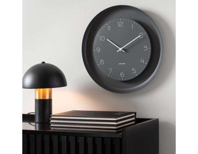 Horloge mural en métal Dual Disc (Gris foncé)