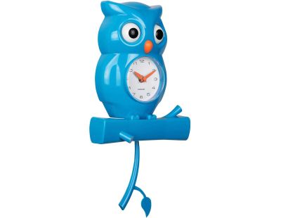 Horloge murale Owl Pendulum (Bleu)