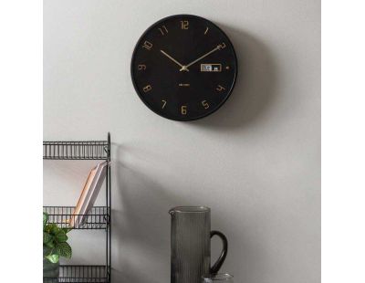 Horloge murale en aluminium Flip (Noir)