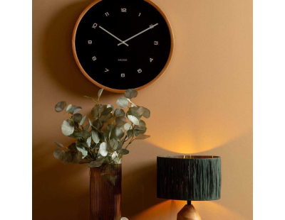 Horloge murale en bois Modesta (Noir)