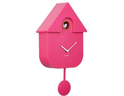 Horloge murale moderne Cuckoo (Rose)