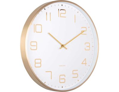 Horloge murale ronde Elegance Glow (Blanc)