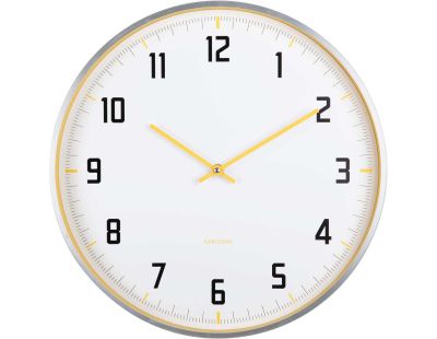 Horloge murale ronde 40 cm Sporty (Jaune)