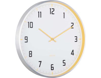 Horloge murale ronde 40 cm Sporty (Jaune)