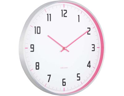 Horloge murale ronde 40 cm Sporty (Rose)