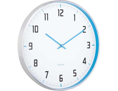 Horloge murale ronde 40 cm Sporty (Bleu)