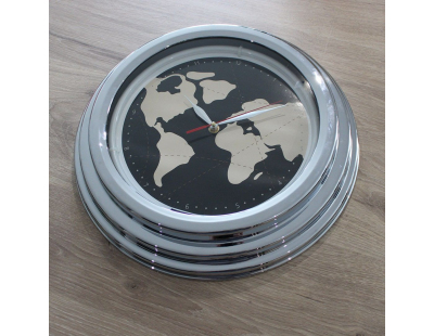 Horloge néon mappemonde 30 cm