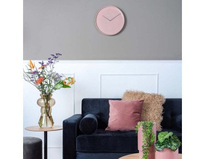 Horloge en porcelaine Plate 35 cm (Rose)