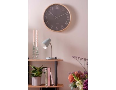 Horloge ronde en MDF Sencillo 40 cm (Gris foncé)