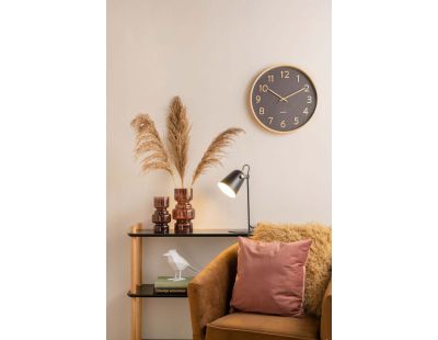 Horloge ronde en bois Pure  40 cm (Noir)