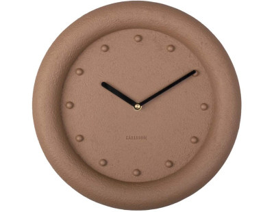 Horloge ronde en résine Petra  30 cm (Orange terracotta)