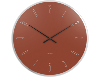 Horloge en verre Mirror numbers (Marron)