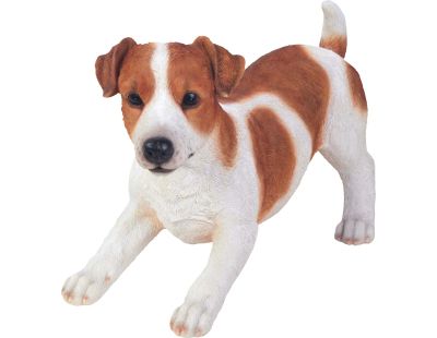 Jack Russell sautant en résine 39 cm