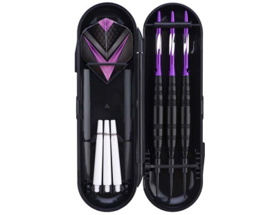 Jeu de 3 fléchettes professionnelles à pointe en acier 23 gr Cupra (Violet)