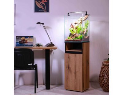 Kit aquarium colonne avec filtre et éclairage led 61 litres