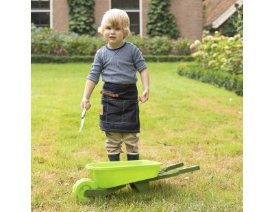 Kit petit jardinier accessoires pour enfant en plastique (Grands outils + petits outils + brouette)