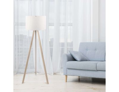 Lampadaire en MDF et PVC Floor (Chêne et blanc)