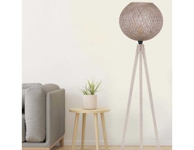 Lampadaire en MDF et jute Carmen