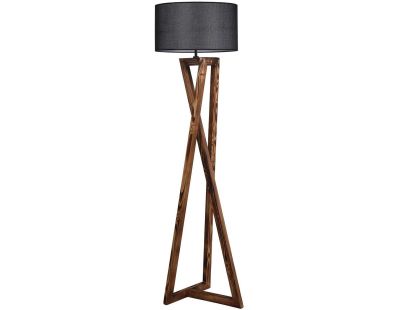 Lampadaire en bois Macka (Noyer et noir)